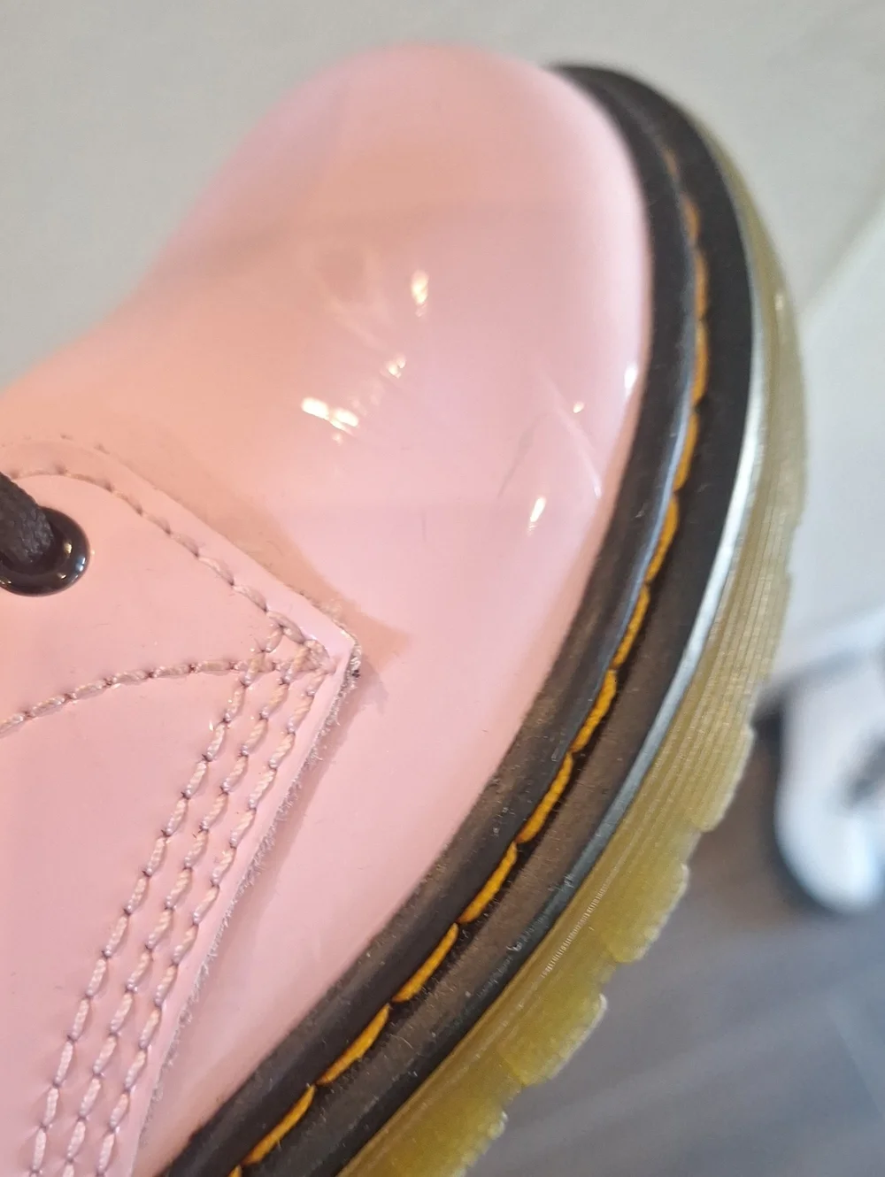 Dr. Martens Kids Patent Leather Lace Up Zip Up Combat Boots Pink Size US 12